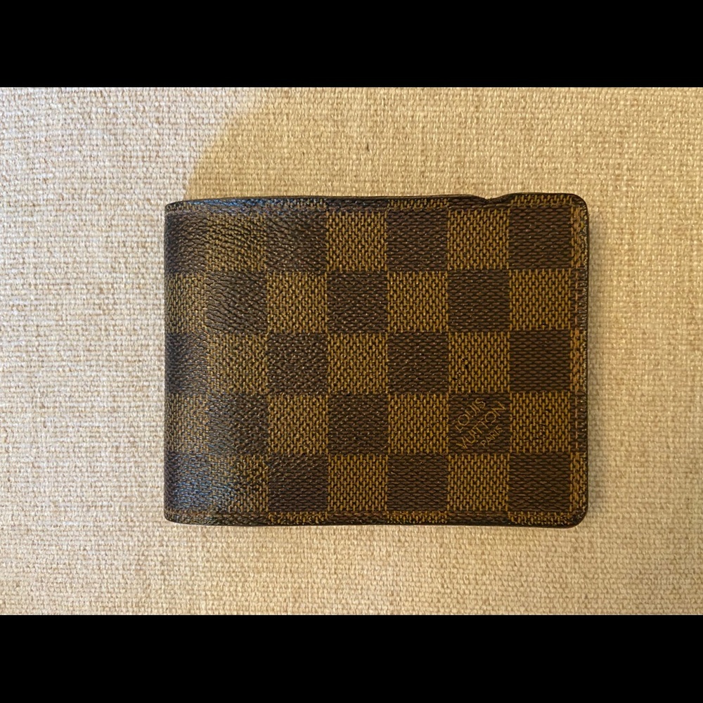 Authentic Louis Vuitton Mens Damier Ebene Wallet